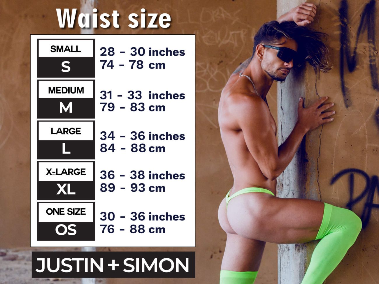 JUSTIN+SIMON XSJBU02 Bulge Thongs Neon Green Plus Sizes