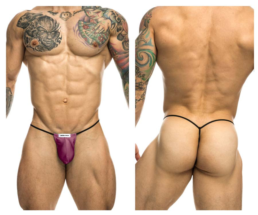 JUSTIN+SIMON XSJ02 Silky G-String Bulge Wine