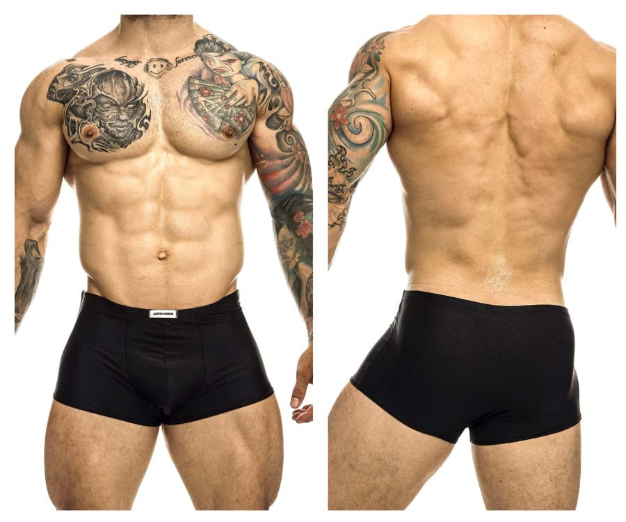 JUSTIN+SIMON XSJ08 Classic Trunks Black Plus Sizes