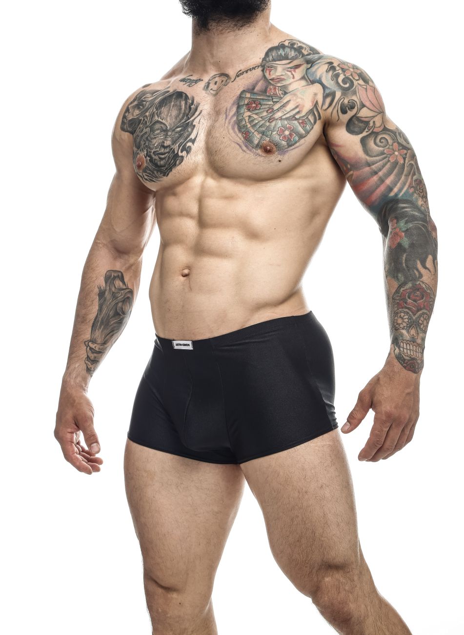 JUSTIN+SIMON XSJ08 Classic Trunks Black Plus Sizes