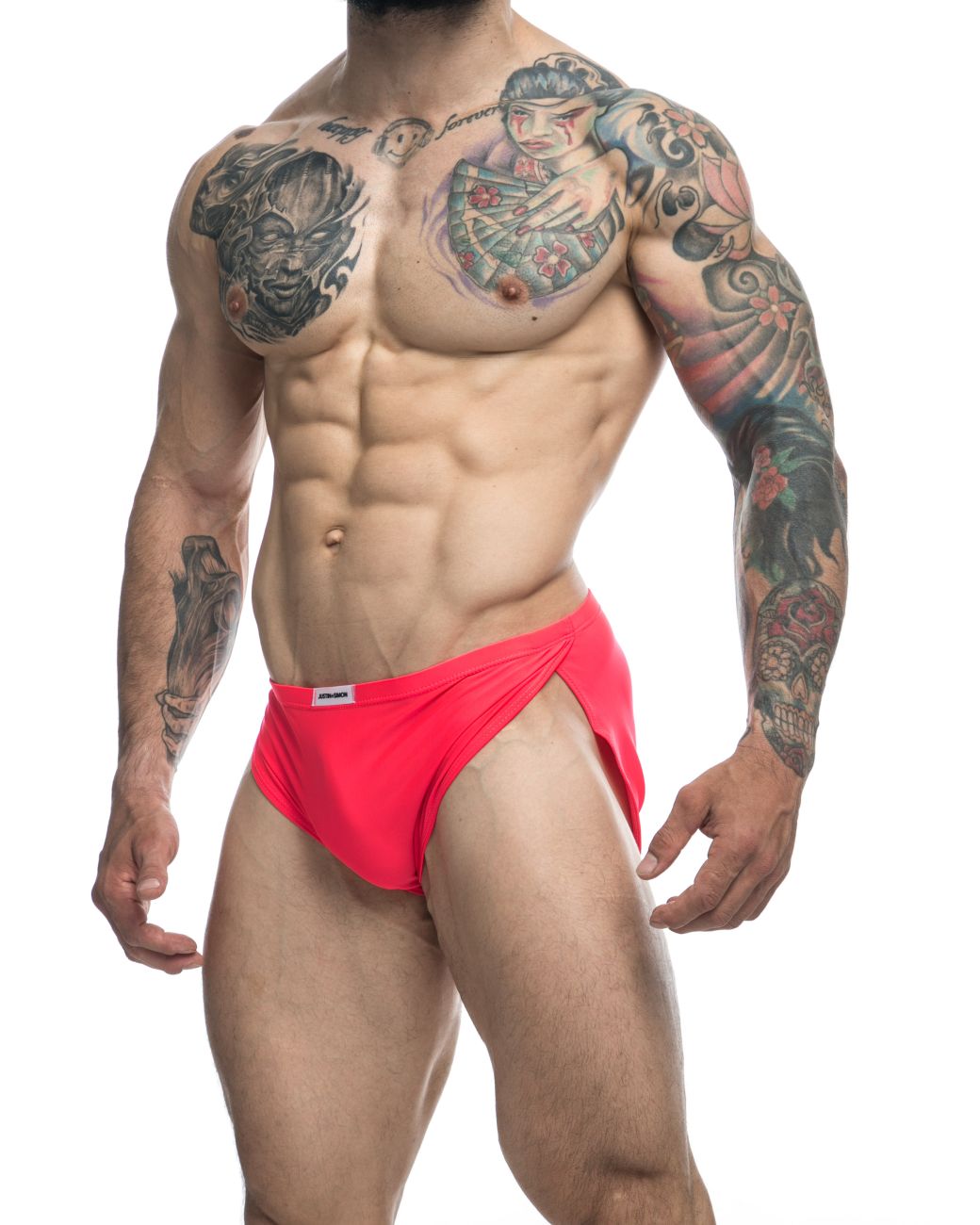 JUSTIN+SIMON XSJ09 Running Shorts Coral