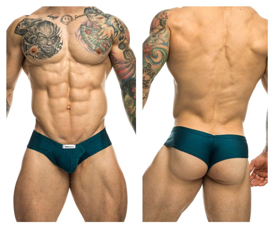 JUSTIN+SIMON XSJ22 Cheek Briefs Opal Green Plus Sizes