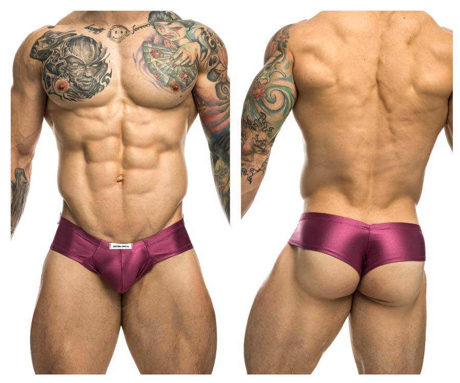 JUSTIN+SIMON XSJ22 Cheek Briefs Wine Plus Sizes