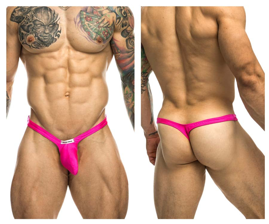 JUSTIN+SIMON XSJBU02 Bulge Thongs Pink Plus Sizes