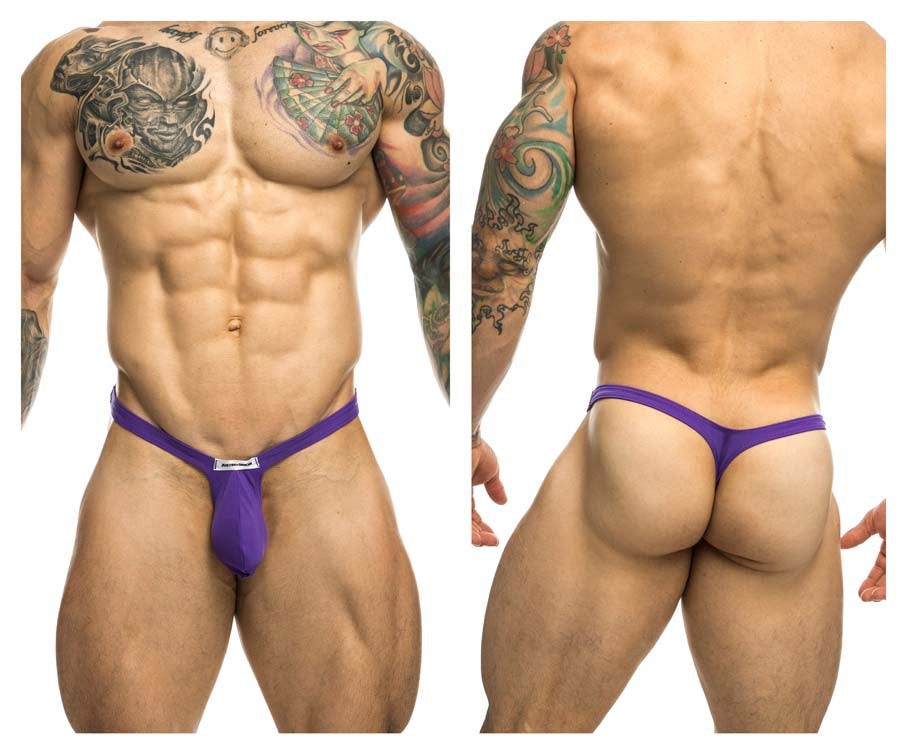 JUSTIN+SIMON XSJBU02 Bulge Thongs Purple Plus Sizes