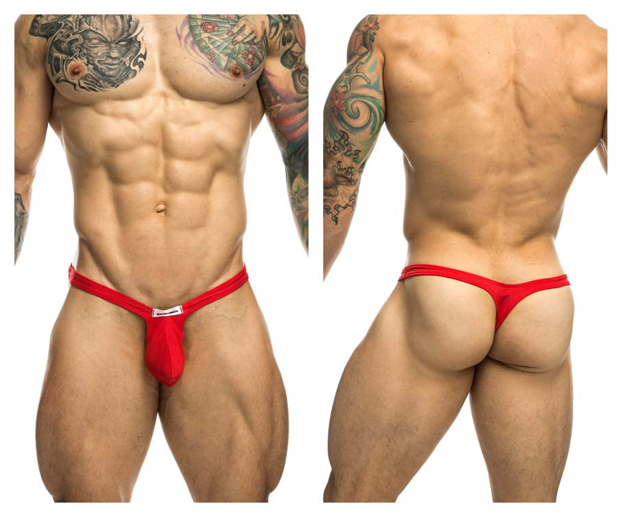 JUSTIN+SIMON XSJBU02 Bulge Thongs Red Plus Sizes