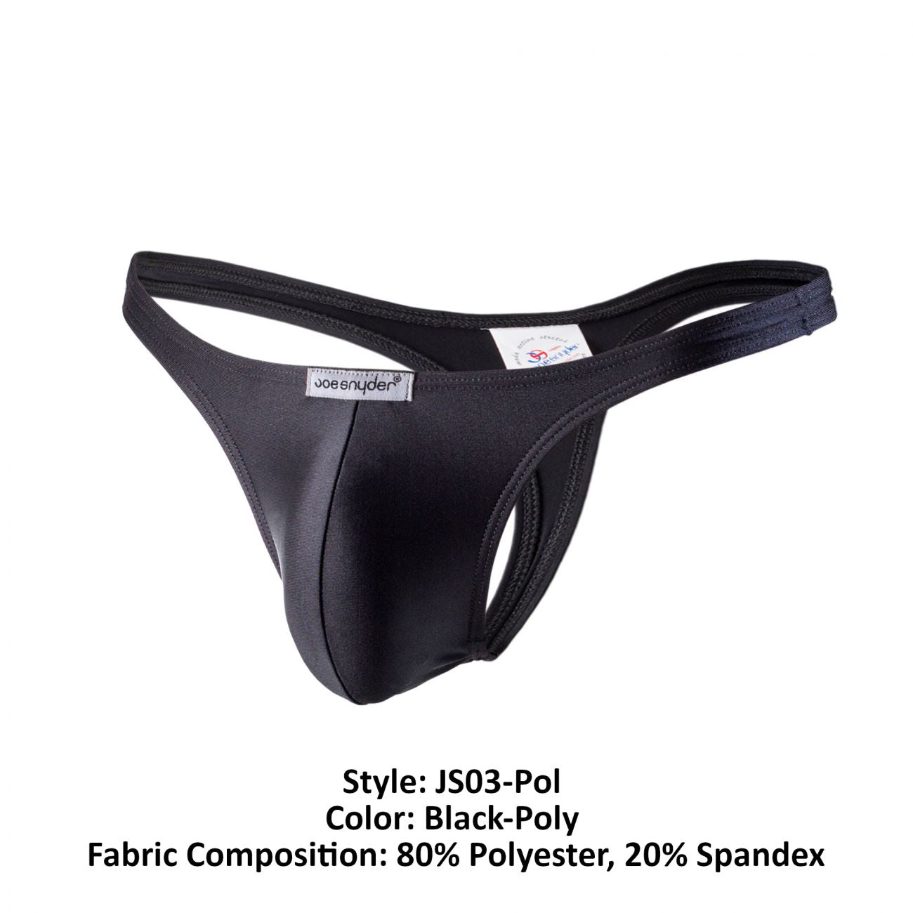 Joe Snyder JS03-Pol Polyester Thong Black Poly