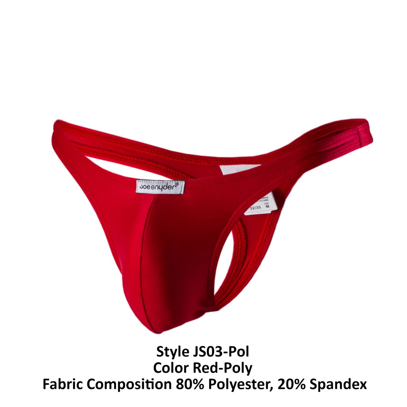 Joe Snyder JS03-Pol Polyester Thong Red Poly