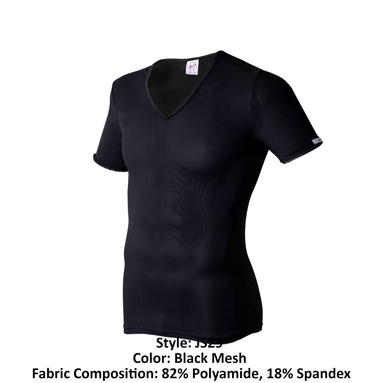 Joe Snyder JS29 V Neck Tank Top Black Mesh