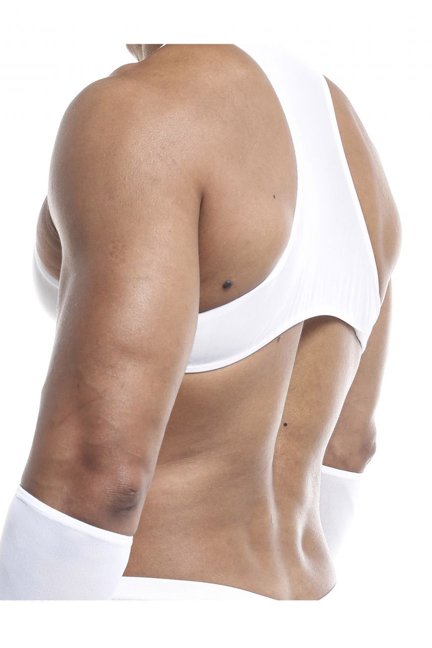 SALE - Mens Joe Snyder Stretch Spandex Posing Top with Y Back White
