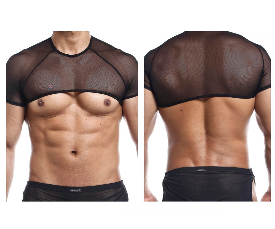 Joe Snyder Mens Stretch Top Y-Back Black Mesh