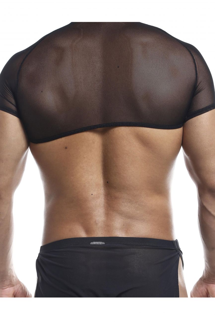 Joe Snyder Mens Stretch Top Y-Back Black Mesh