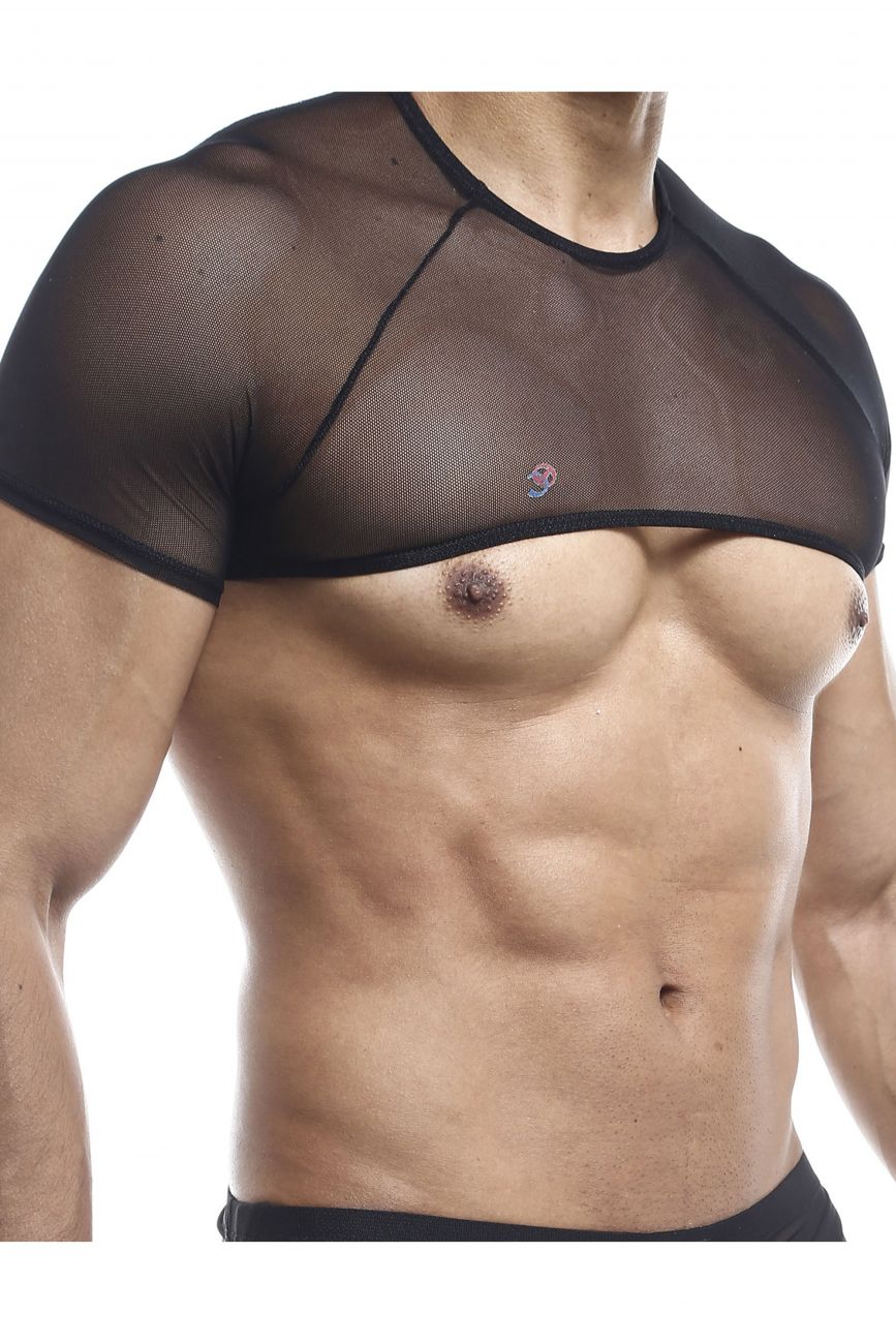Joe Snyder Mens Stretch Top Y-Back Black Mesh