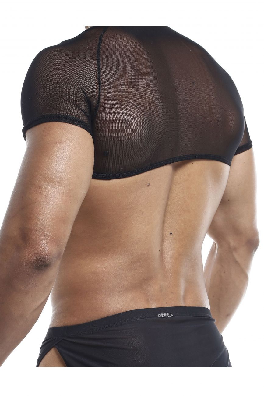 Joe Snyder Mens Stretch Top Y-Back Black Mesh