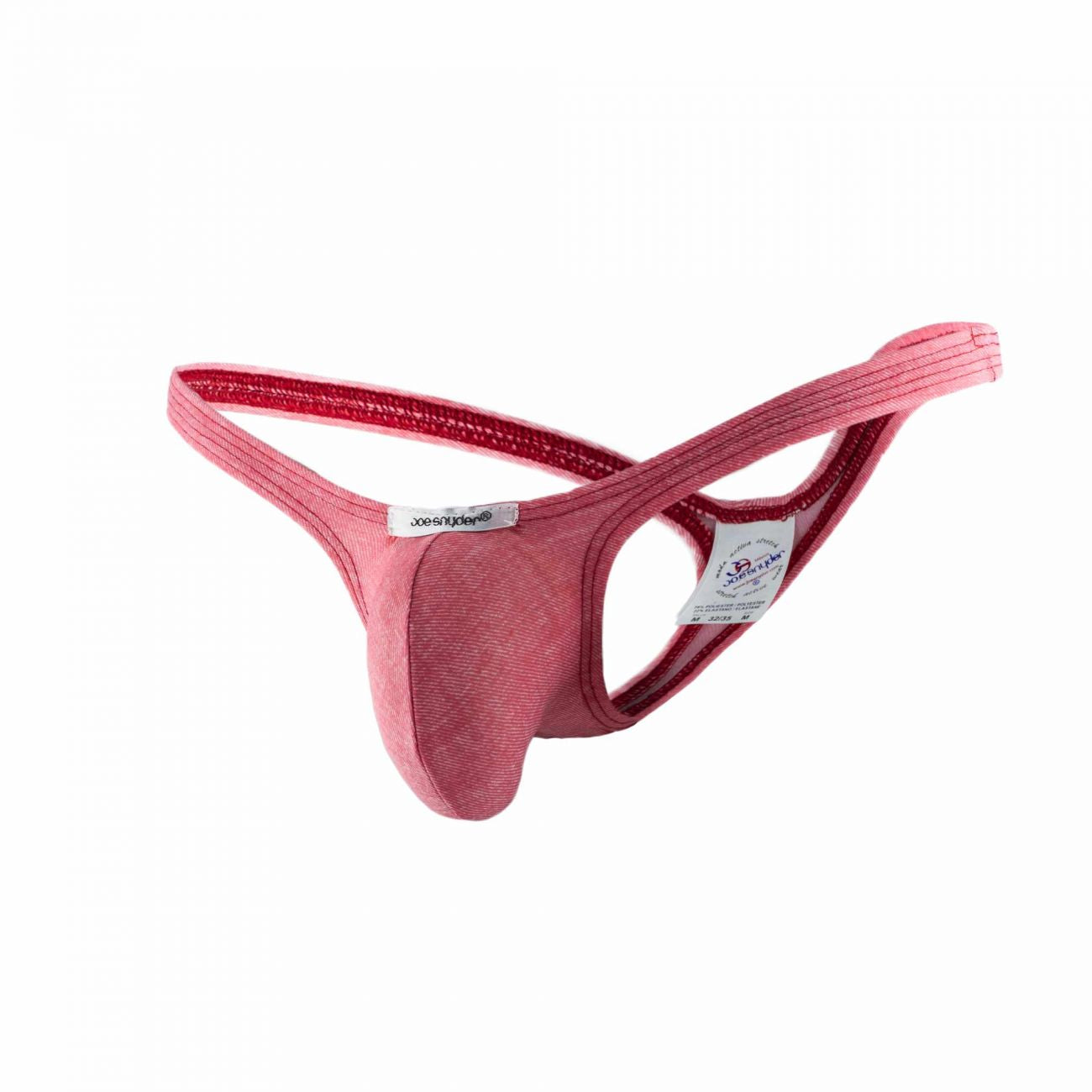 Joe Snyder JSBUL02-Denim Denim Bulge Tanga Red Denim