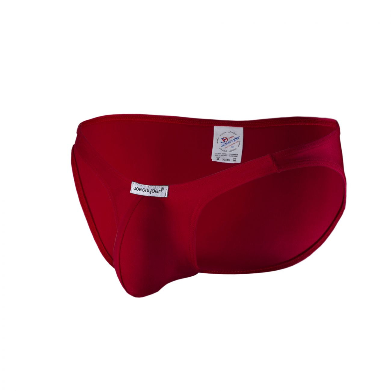 Joe Snyder JSBUL04-Pol Polyester Bulge Full Bikini Red Poly