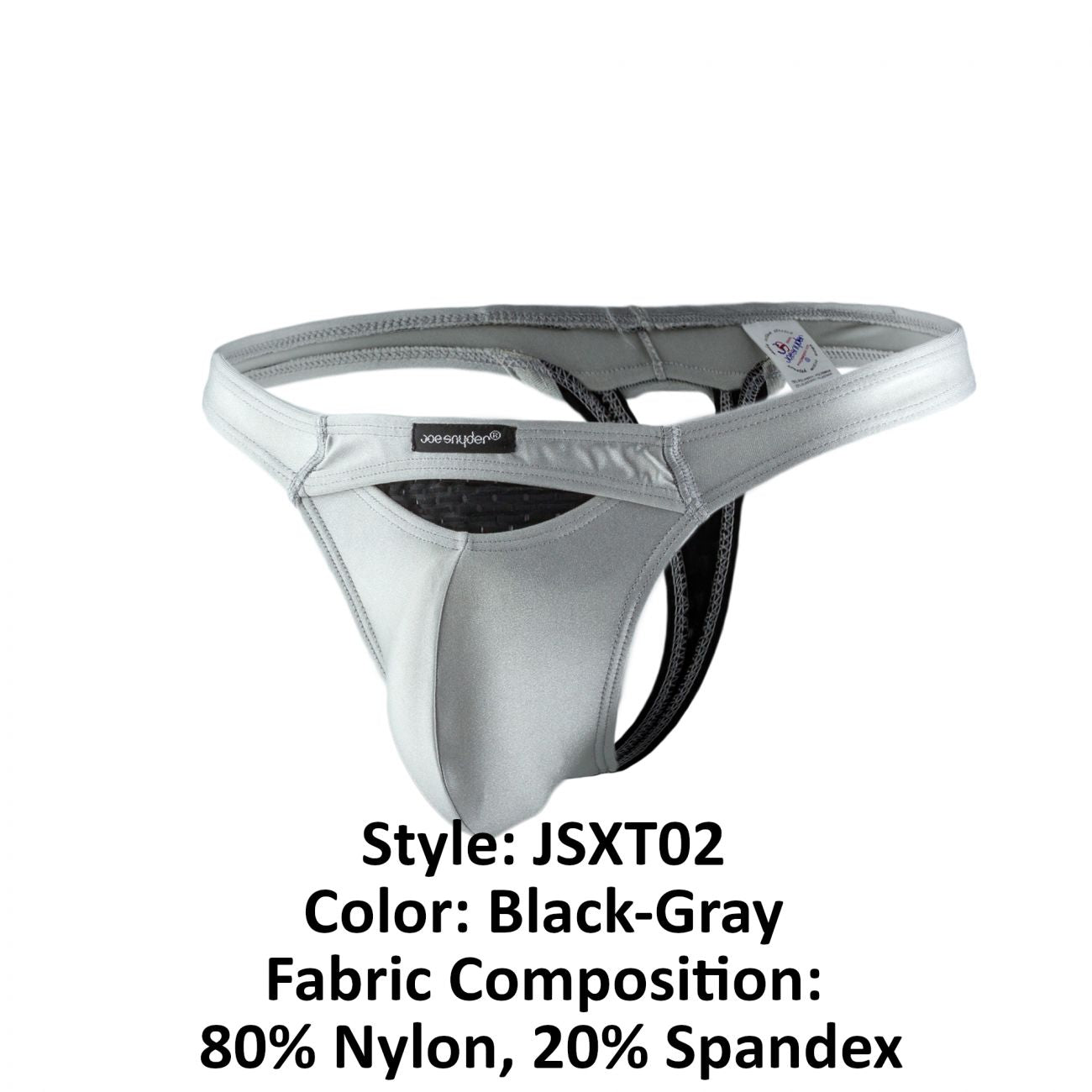 Joe Snyder JSXT02 Sexiest Thongs Black and Gray