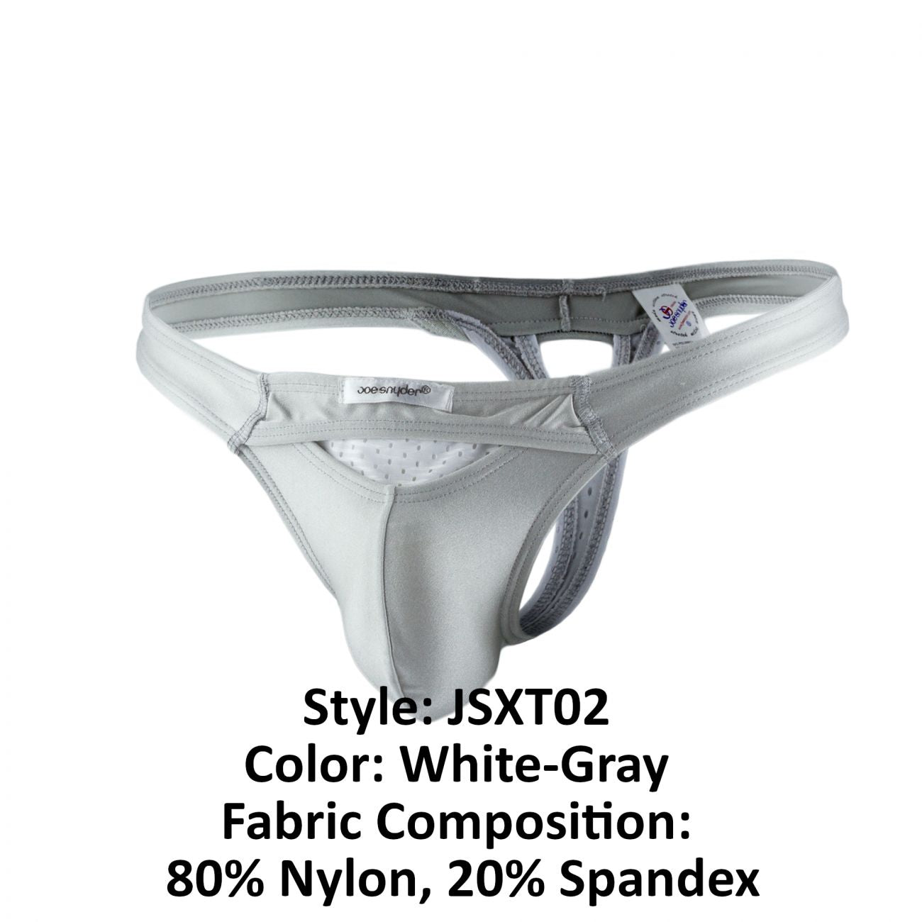 Joe Snyder JSXT02 Sexiest Thongs White and Gray