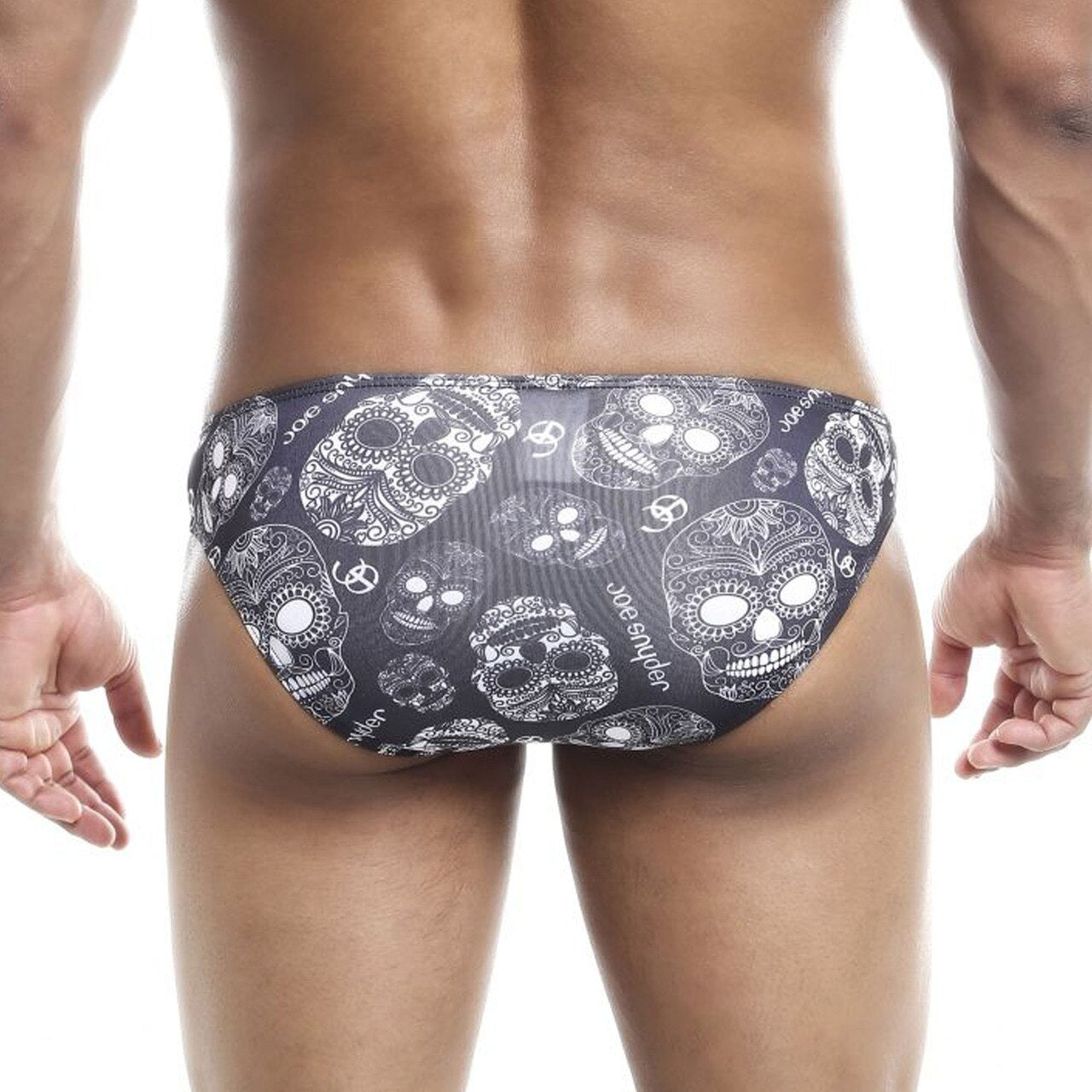 SALE - Mens Joe Snyder Polyester Bikini Brief Skulls