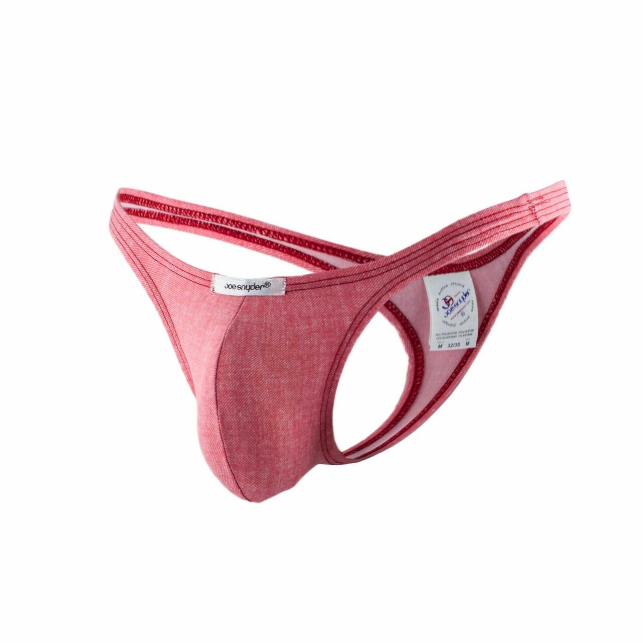 Mens Denim Look Thong Red