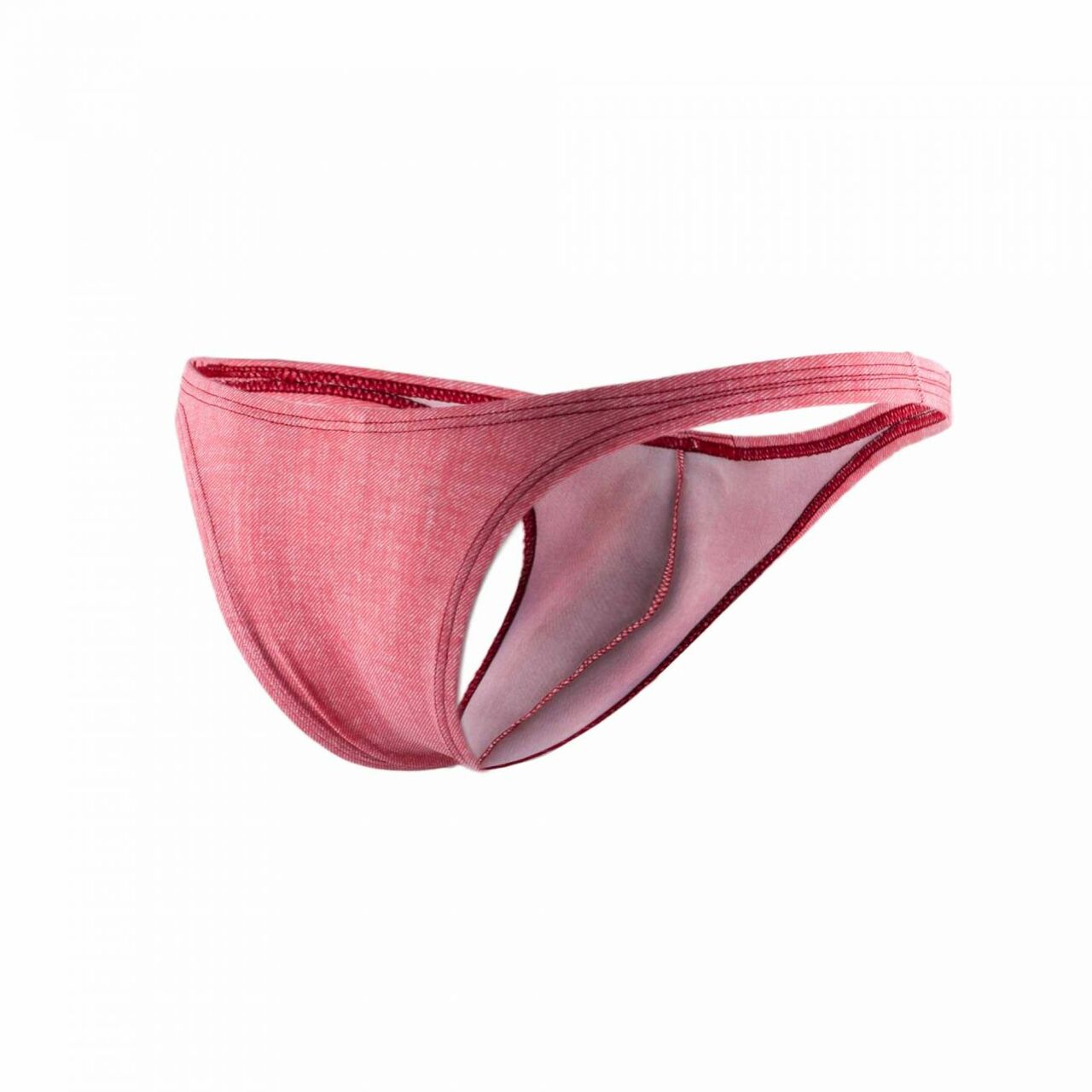 SALE - Mens Denim Look Spandex Capri Bikini Brief Red