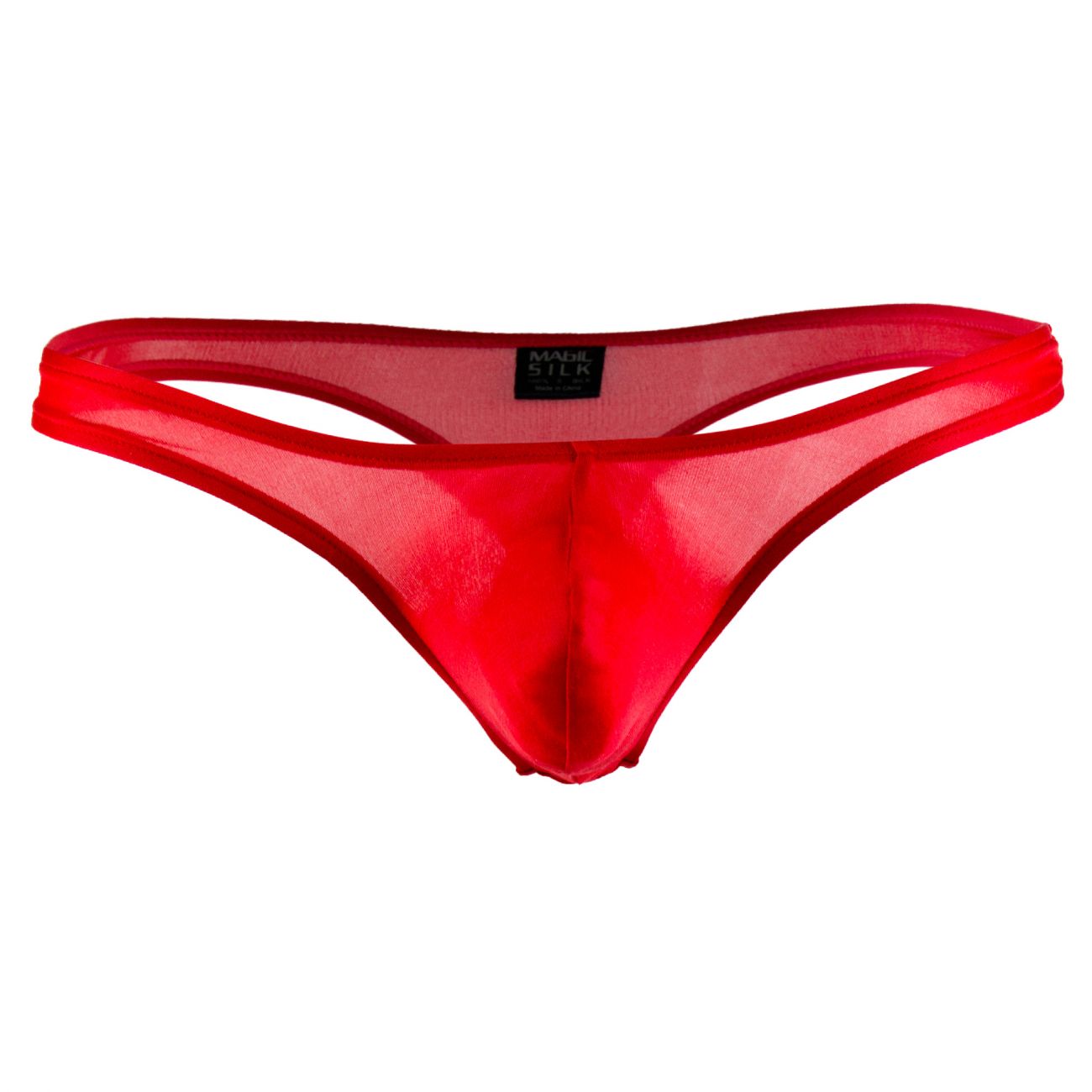 Magic Silk 4306 Silk Knit Mini Pouch Thong Red