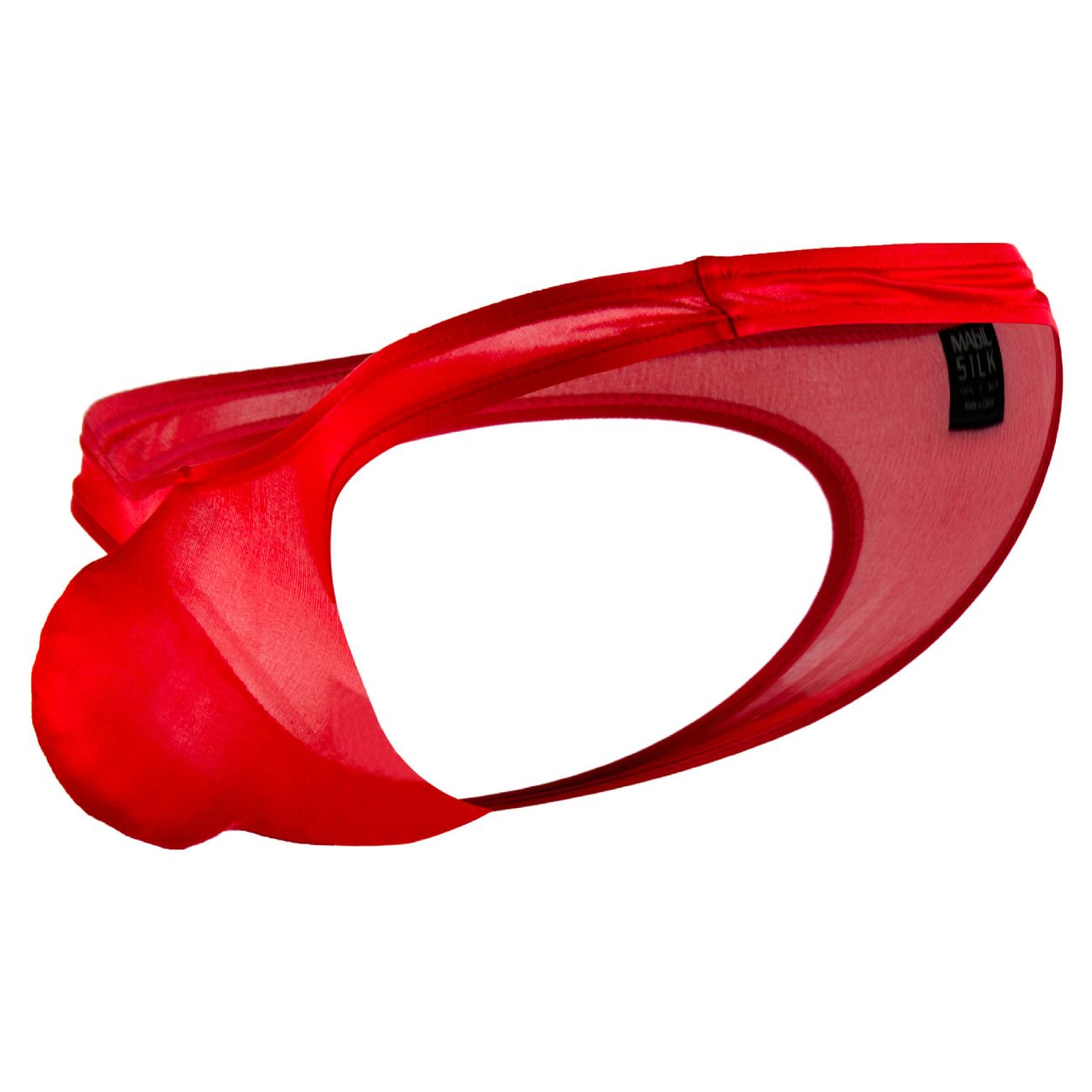 Magic Silk 4306 Silk Knit Mini Pouch Thong Red