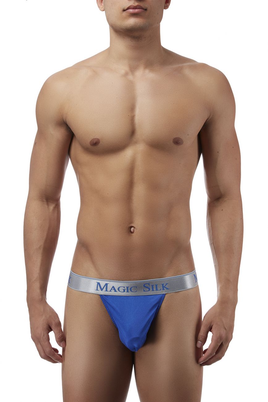 Magic Silk 4586 Silk Knit Micro Thong Cobalt