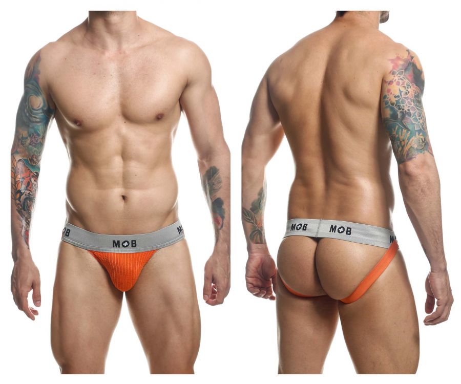 MaleBasics MBL107 Classic Fetish Jock 3 Inches Jockstrap Including Plus Sizes Orange