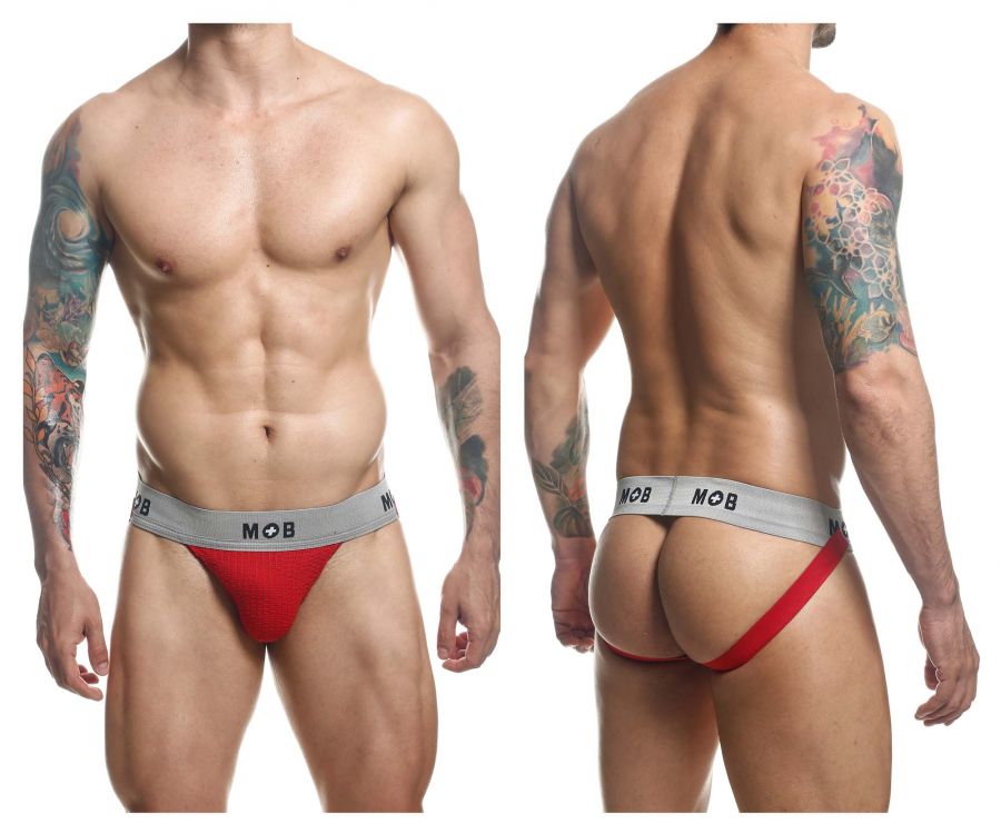 MaleBasics MBL107 Classic Fetish Jock 3 Inches Jockstrap Including Plus Sizes Red