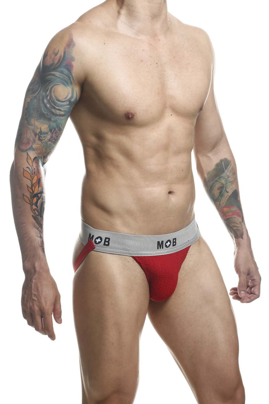 MaleBasics MBL107 Classic Fetish Jock 3 Inches Jockstrap Including Plus Sizes Red