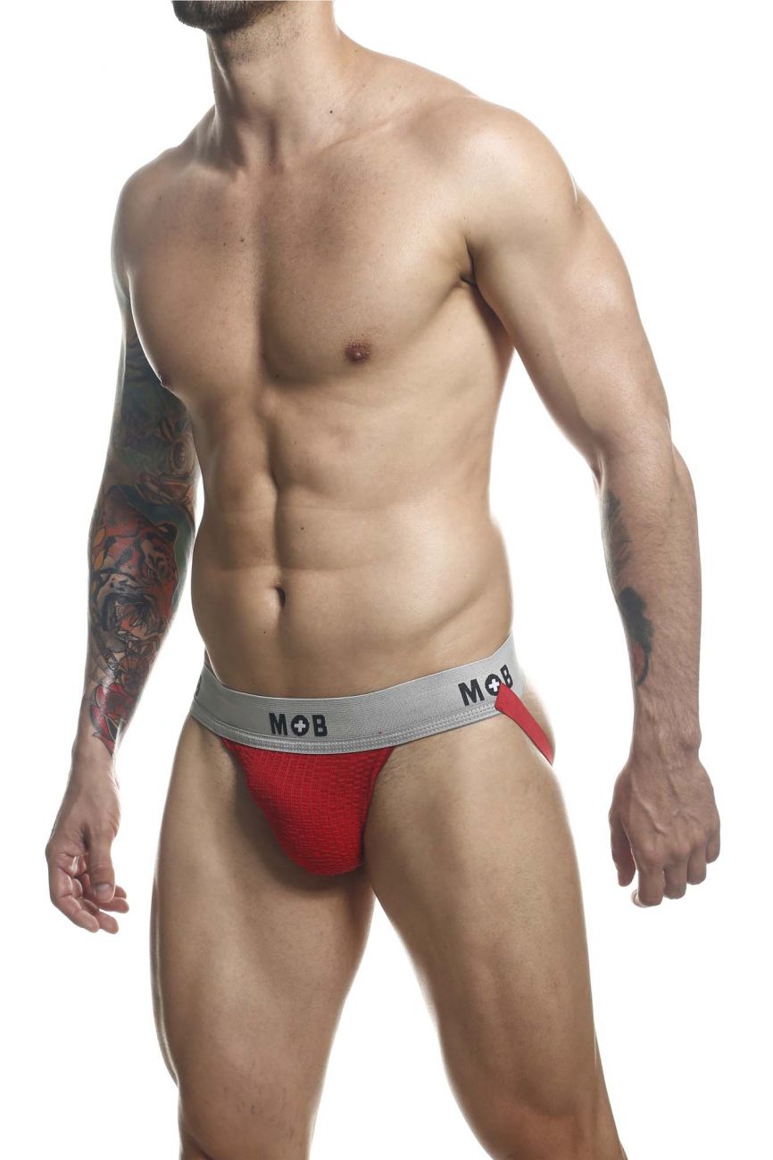 MaleBasics MBL107 Classic Fetish Jock 3 Inches Jockstrap Including Plus Sizes Red