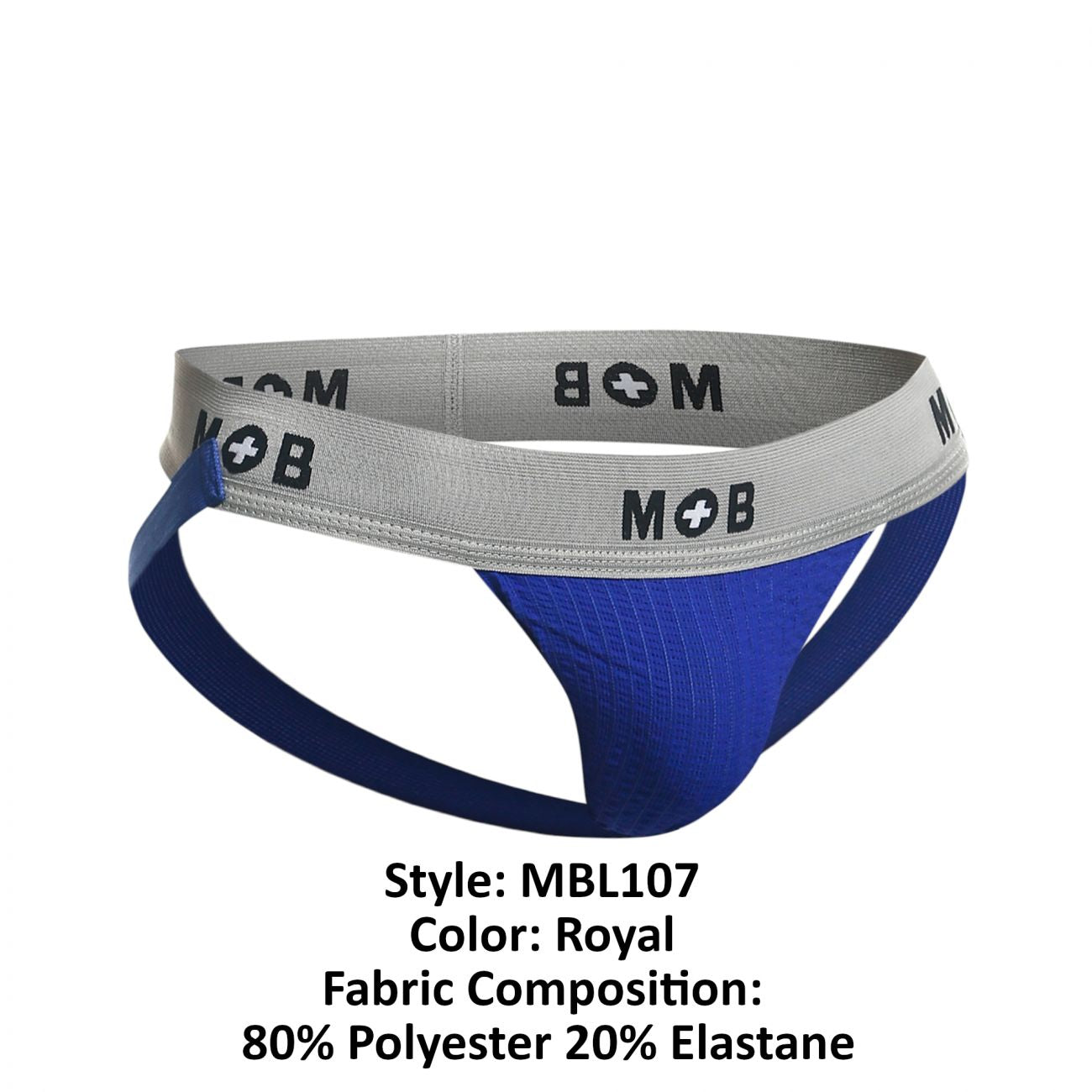 MaleBasics MBL107 Classic Fetish Jock 3 Inches Jockstrap Including Plus Sizes Royal