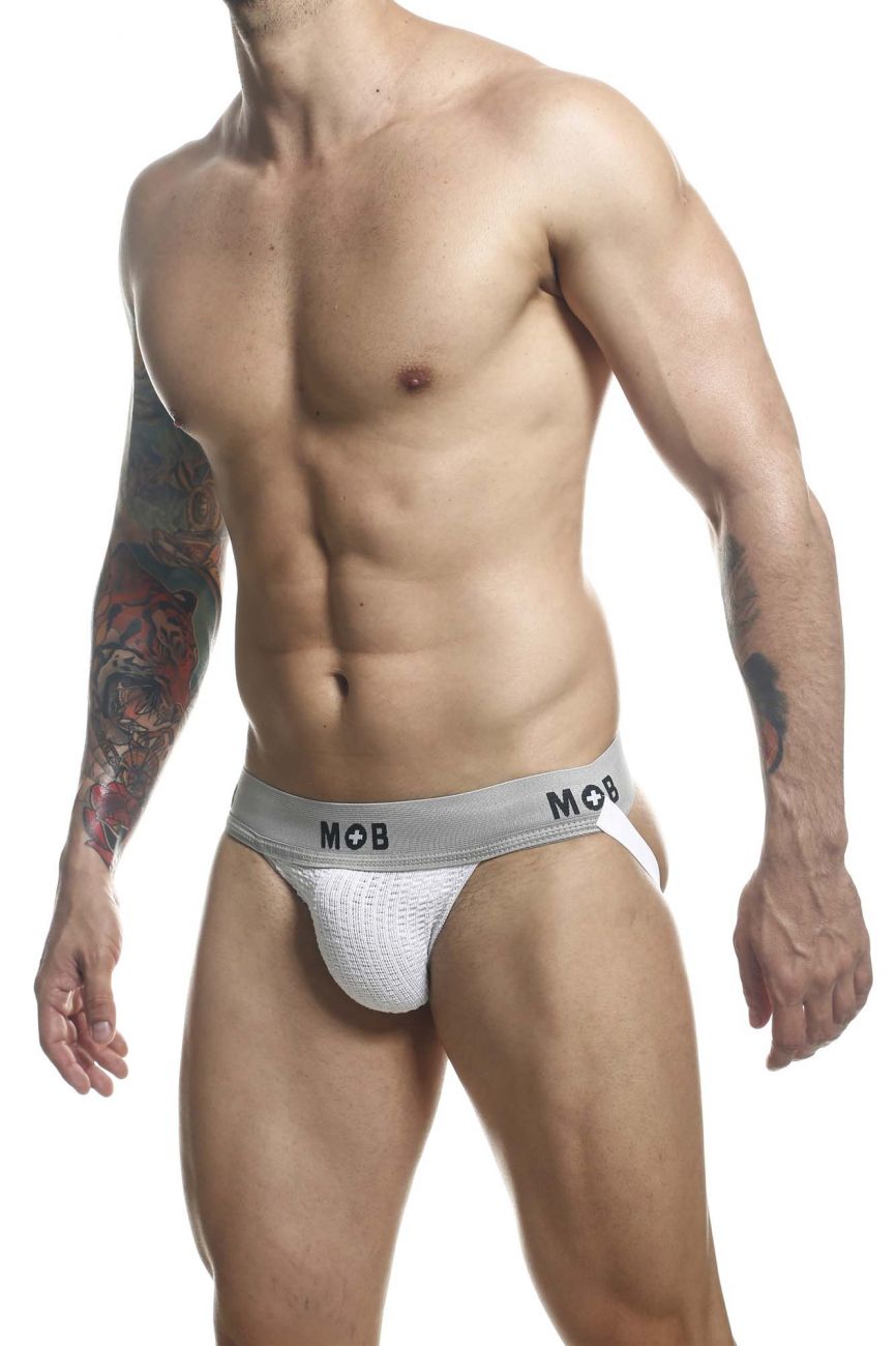 MaleBasics MBL107 Classic Fetish Jock 3 Inches Jockstrap Including Plus Sizes White