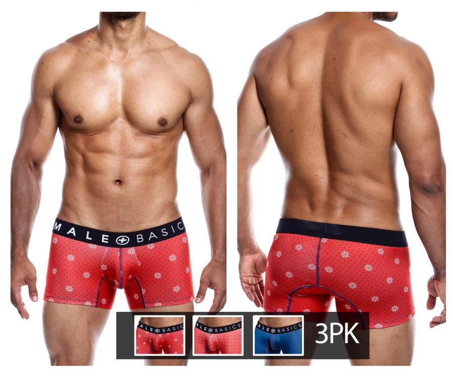 MaleBasics MBT01 3PK Trunks Printed Timon