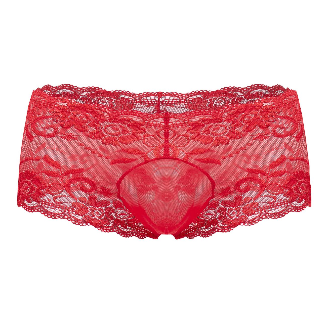 Male Power 127-280 Sassy Lace Mini Short Red
