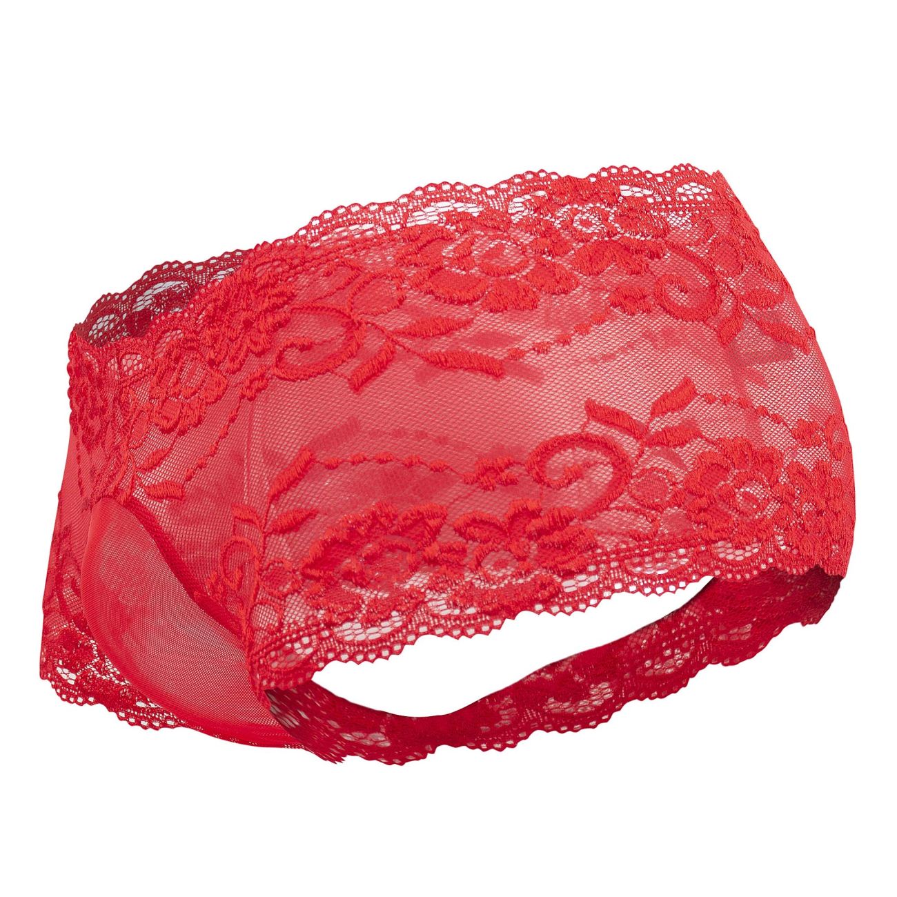 Male Power 127-280 Sassy Lace Mini Short Red