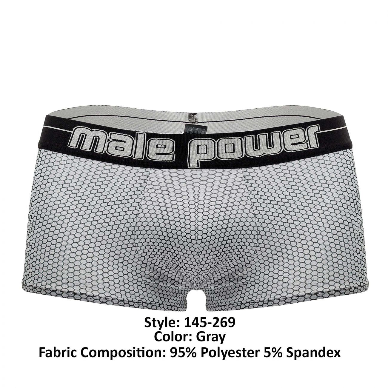 Male Power 145-269  Sexagon Mini Short Gray