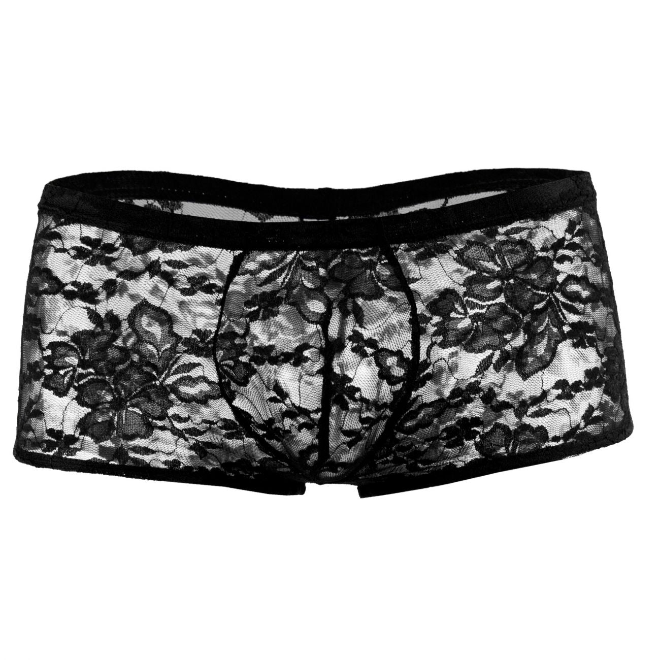 Male Power 145162 Stretch Lace Mini Short Boxer Briefs Black