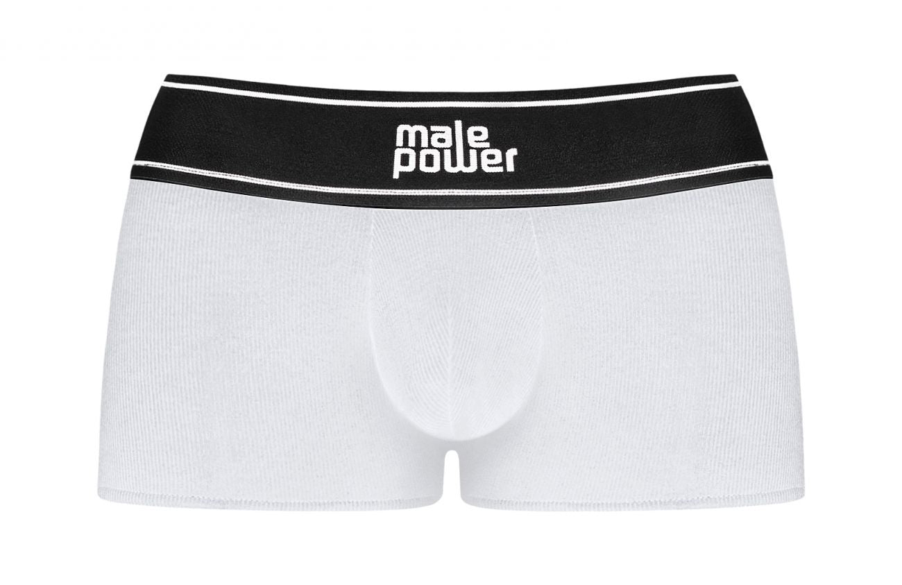 Male Power 153-275 Modal Rib Pouch Short White