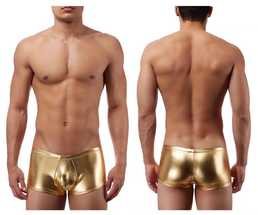 Male Power 153070 Heavy Metal Mini Short Boxer Briefs Gold