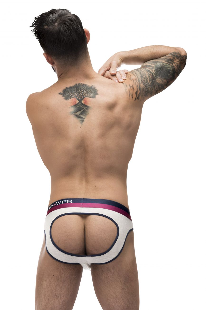 Male Power 302-246 French Terry Cutout Moonshine Ivory