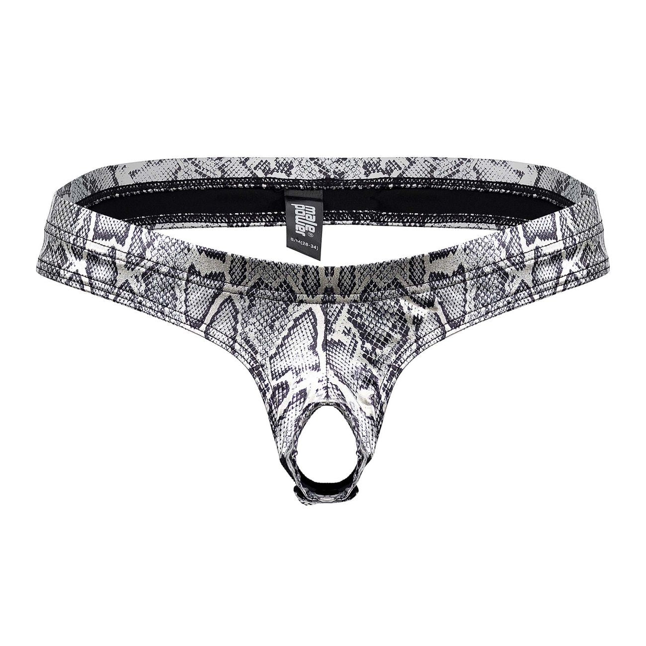 Male Power 334-282 S-naked Power Sock Silver-Black