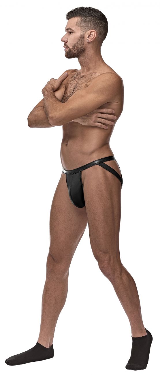 Male Power 352-261 Cage Matte Strappy Ring Jock Black