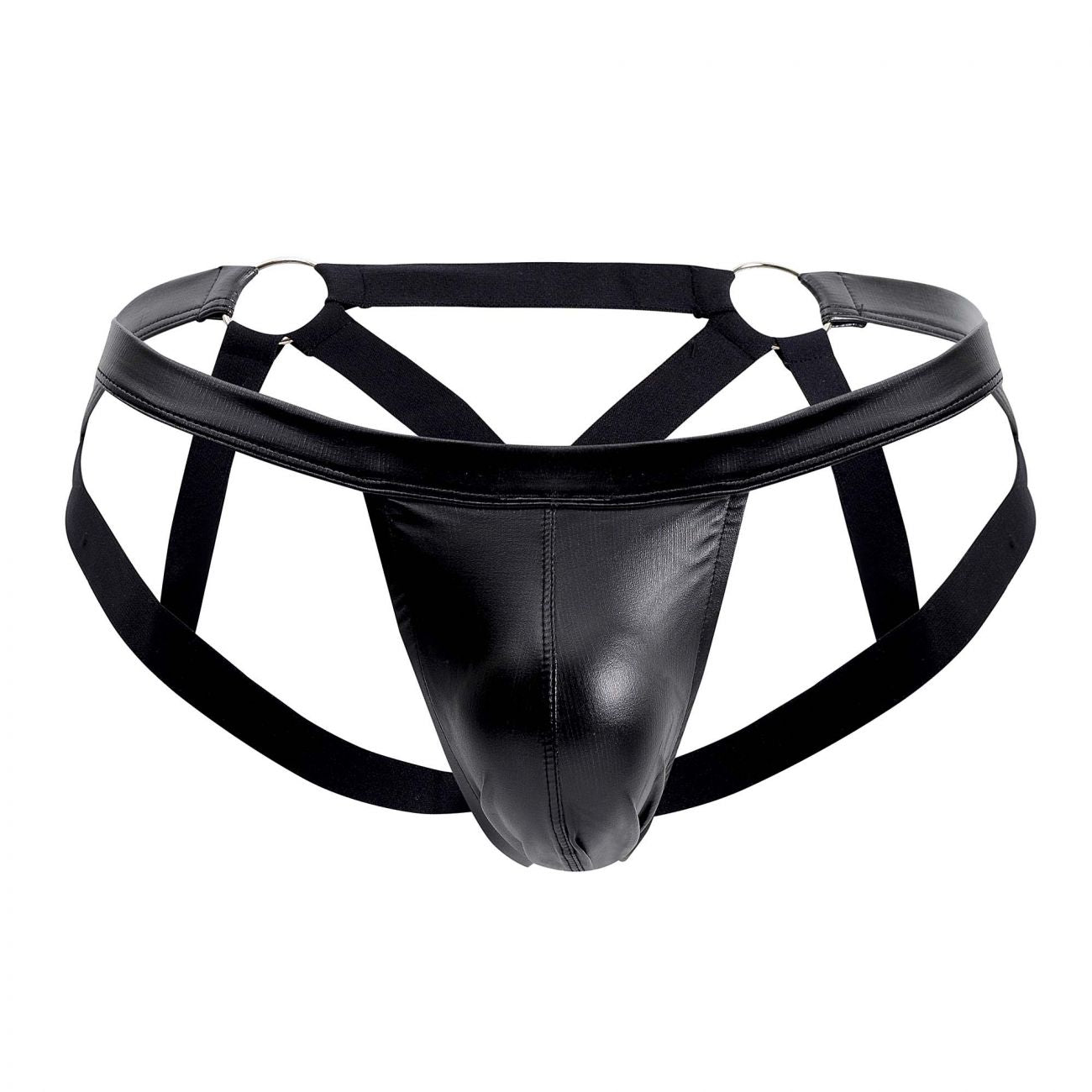 Male Power 352-261 Cage Matte Strappy Ring Jock Black