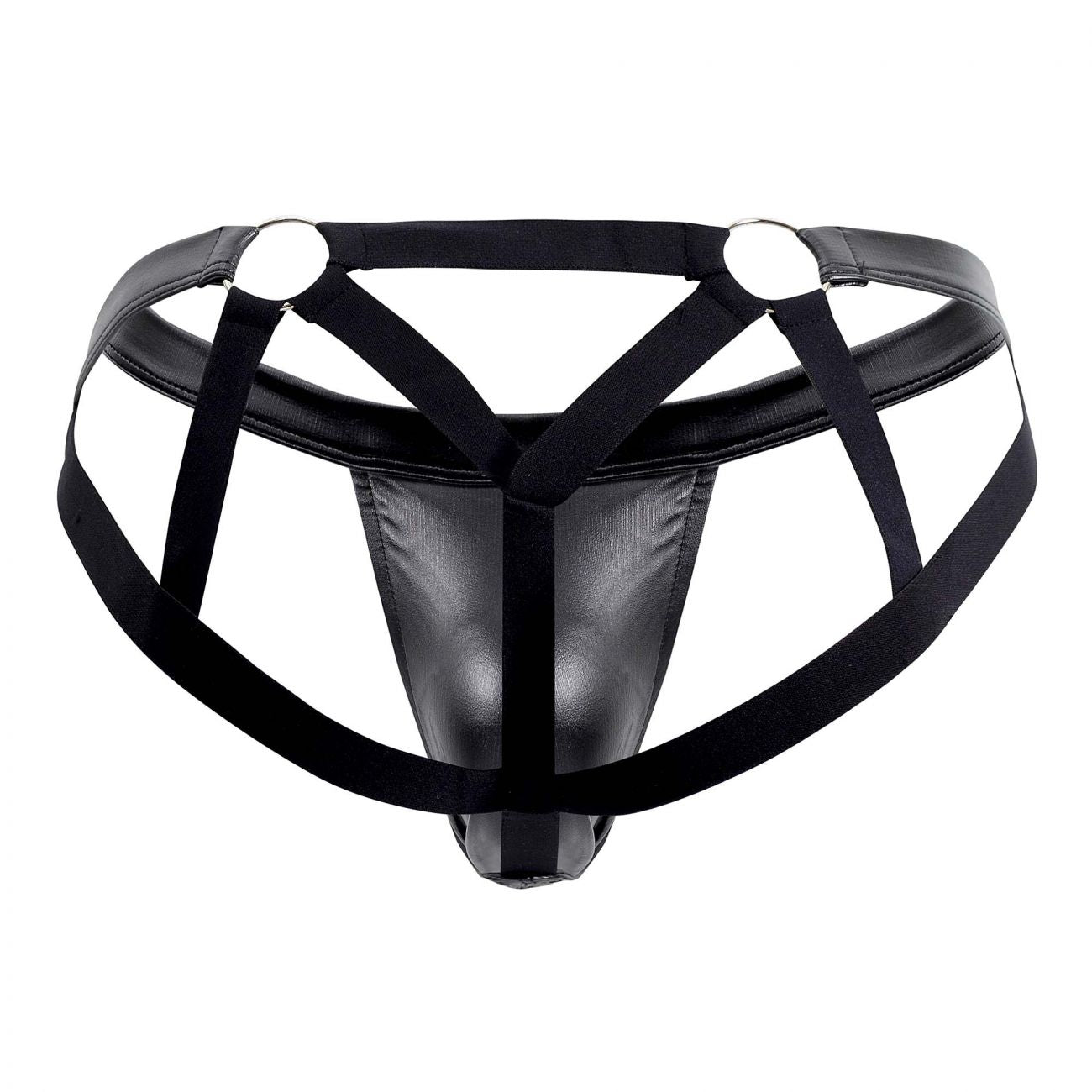 Male Power 352-261 Cage Matte Strappy Ring Jock Black