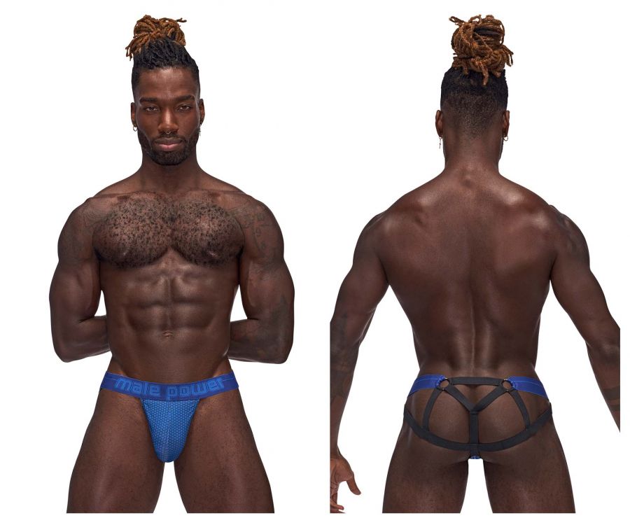 Male Power 352-269 Sexagon Strappy Ring Jock Royal