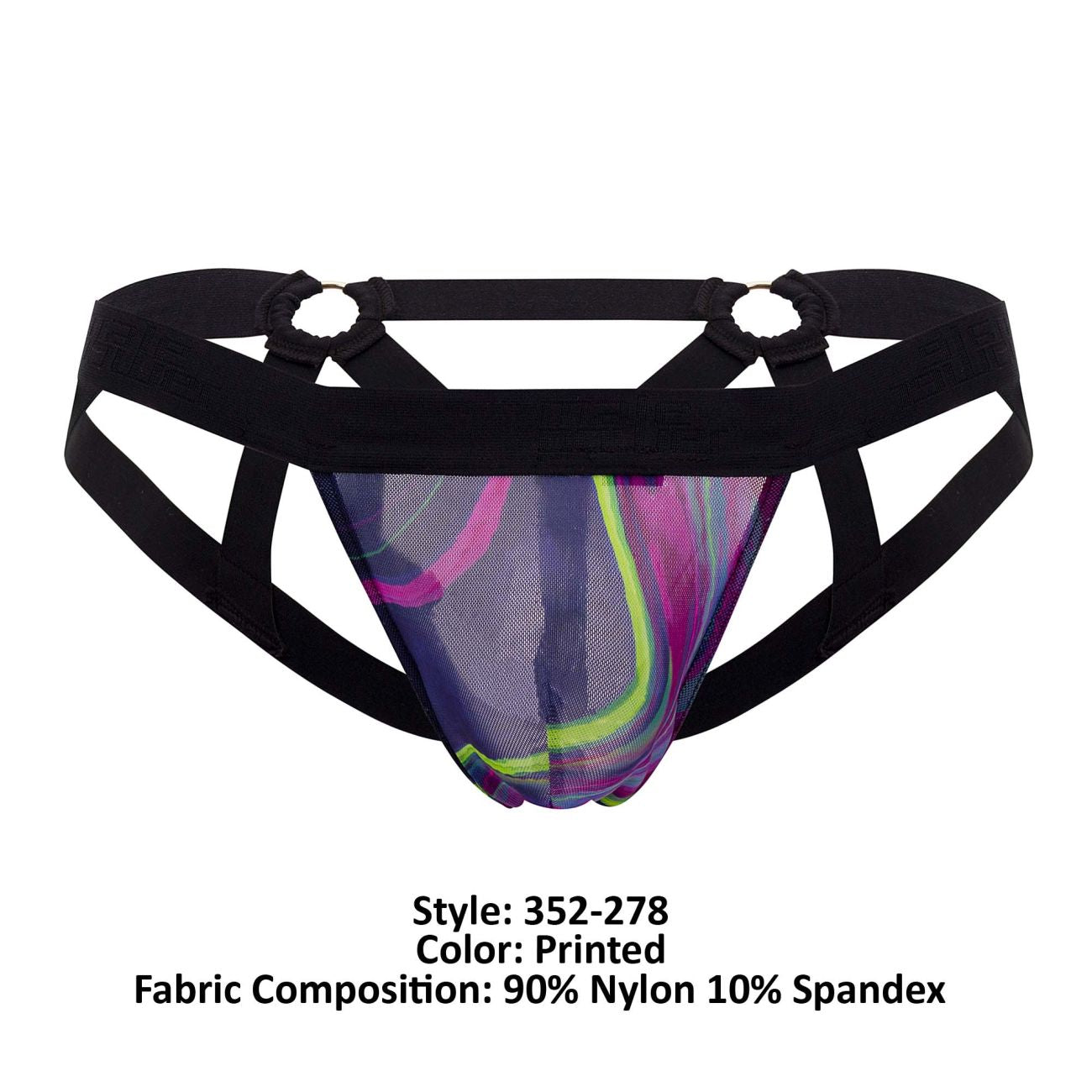 Male Power 352-278 Galactic Strappy Ring Jock Printed