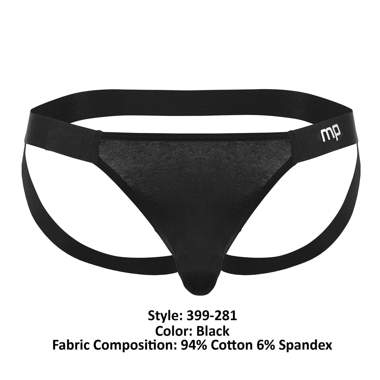 Male Power 399-281 Easy Breezy Jock Sleeve Black