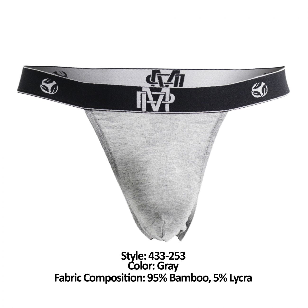 Male Power 433-253 Bamboo Micro Thong Gray